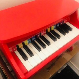 Toy Wood Piano 25 Keys Red Gift Boy Girl Music